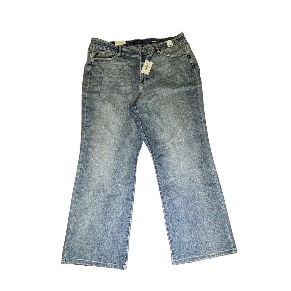 NWT Judy Blue High Rise Light Wash Straight Leg Jeans Sz 24W Classic Minimalist